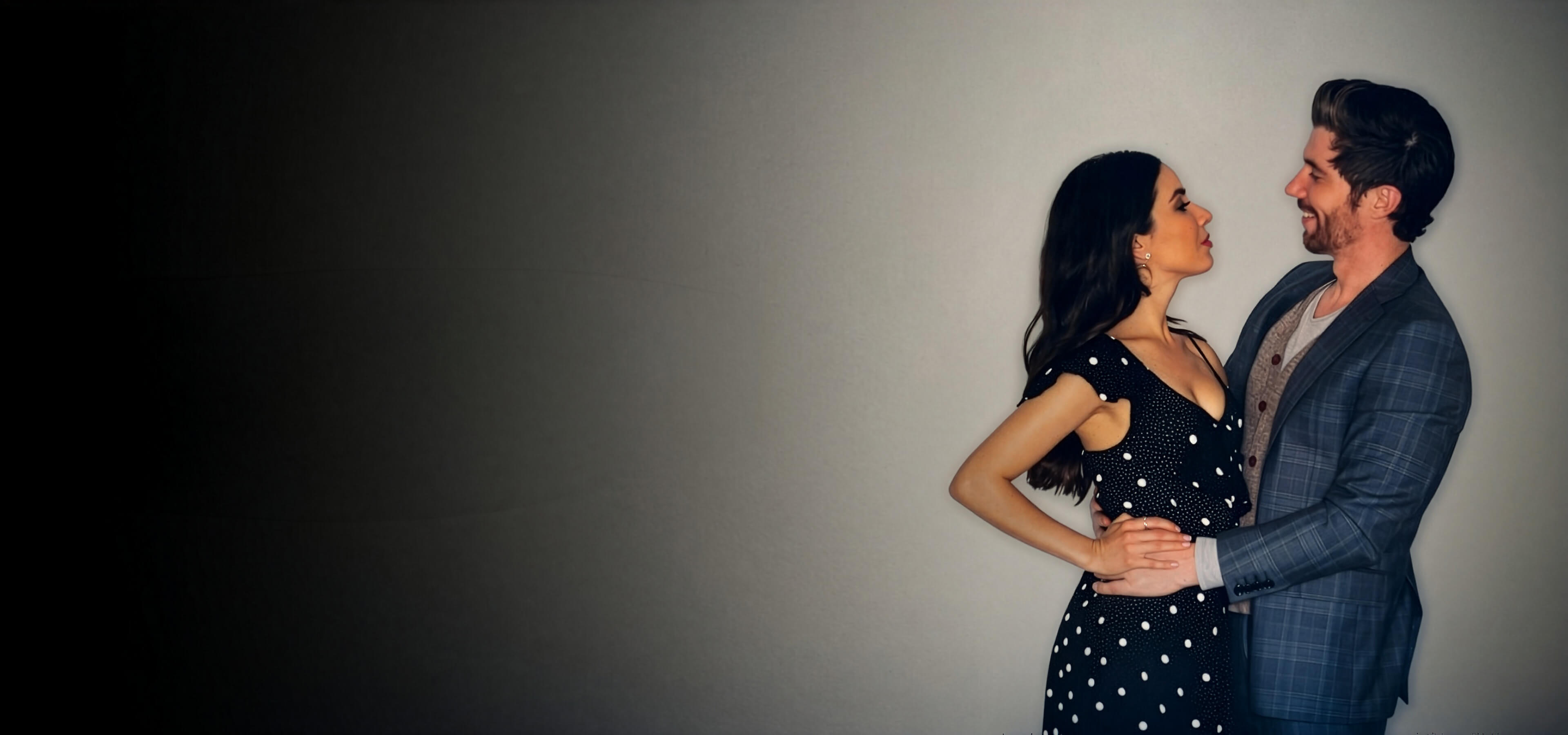 Confident couple in an intimate moment